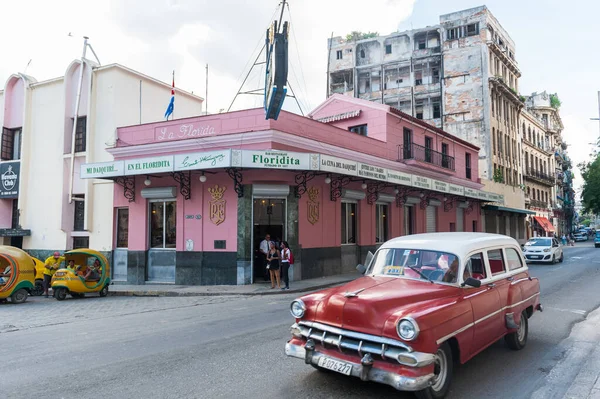 Havana Cuba Октября 2017 Года Havana Old Street Famous Floridita — стоковое фото