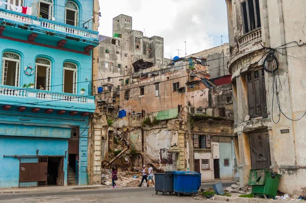 Havana Cuba Outubro 2017 Havana Old Town Local Unique Architecture — Fotografia de Stock