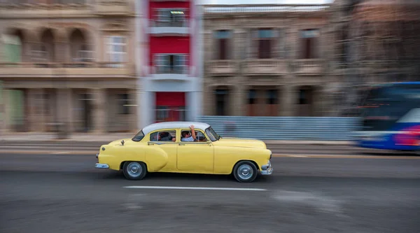 Havana Cuba Ekim 2017 Havana Eski Şehir Eski Taksi Aracı — Stok fotoğraf