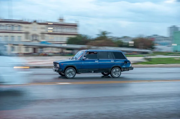 Havana Cuba Ekim 2017 Havana Eski Şehir Eski Taksi Lada — Stok fotoğraf