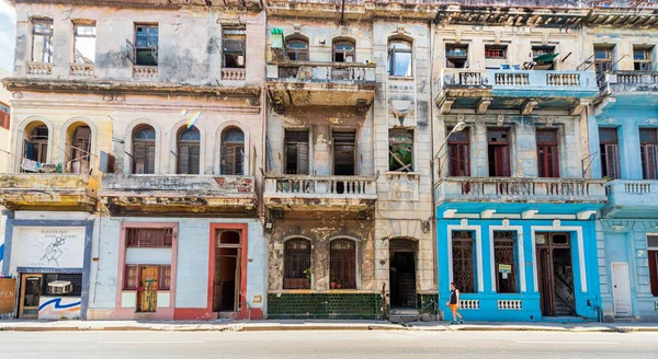 Havana Cuba Října 2017 Havana Staroměstská Architektura Barevné Budovy — Stock fotografie