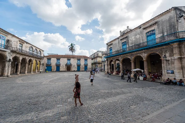 Havana Cuba Październik 2017 Havana Stare Miasto Plac Katedralny — Zdjęcie stockowe