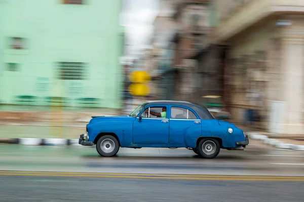 Havana Cuba Oktober 2017 Oude Auto Havana Cuba Pannnig Retro — Stockfoto