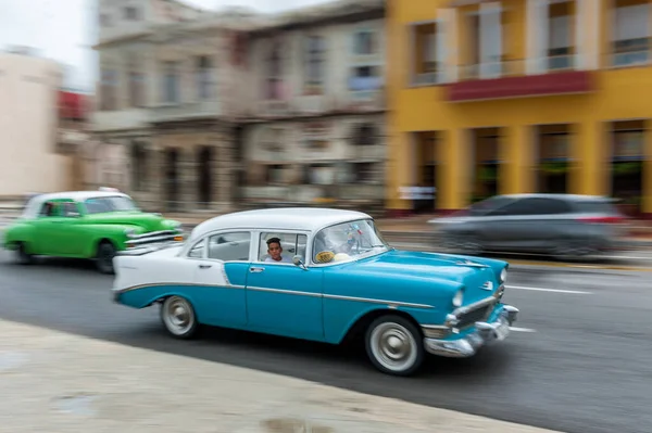 Havana Cuba Října 2017 Staré Auto Havaně Kubě Pannnig Retro — Stock fotografie