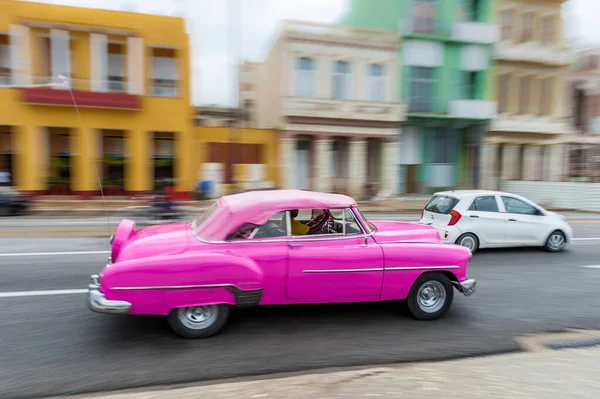 Havana Cuba Październik 2017 Stary Samochód Hawanie Kuba Pannnig Pojazd Zdjęcie Stockowe