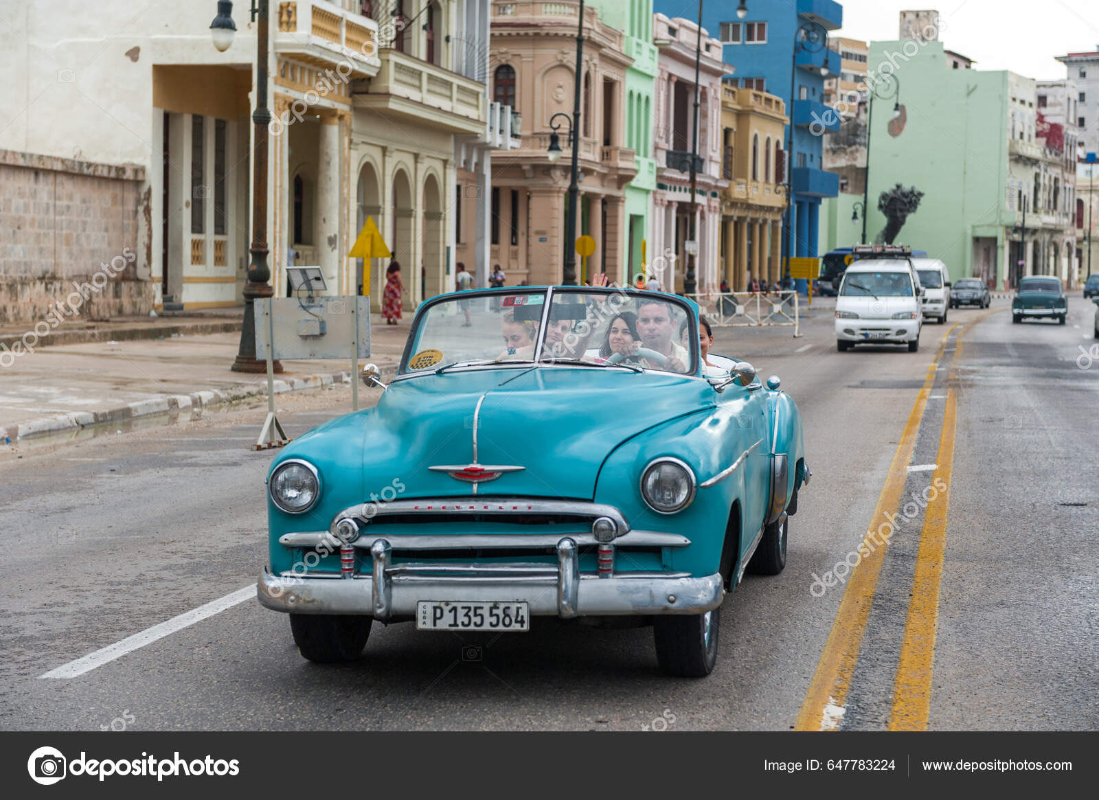 Havana Cuba Октября 2017 Года Old Car Гаване Куба Ретро – Стоковое.