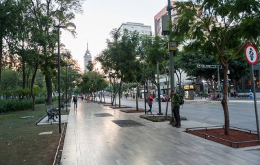 MEXICO - 19 Ekim 2017: Meksika Sabah Trafikli Şehir