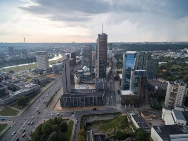 VILNIUS, LITHUANIA - 13 AĞUSTOS 2018: Vilnius İş Bölgesi