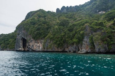 Palawan Kayaları ve Deniz Suyu. El Nido, Filipinler. Peyzaj.