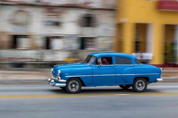 Havana Cuba 2017 Október Régi Autó Havannában Kubában Retro Jármű — Stock Fotó