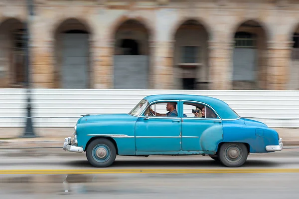 Havana Cuba Październik 2017 Stary Samochód Hawanie Kuba Pojazd Retro — Zdjęcie stockowe