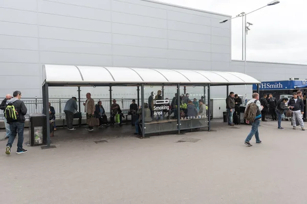 Stock image LONDON, ENGLAND - SEPTEMBER 29, 2017: Luton Airport Smoking Area. London, England, United Kingdom.