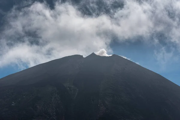 stock image Volcano of Pacaya with Smoke and Blue Sky