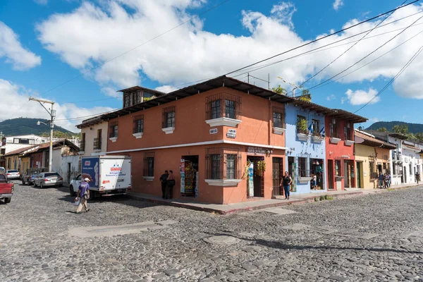 Paisaje Urbano Antigua Guatemala Antigua Una Pequeña Ciudad Rodeada Volcanes — Foto de Stock