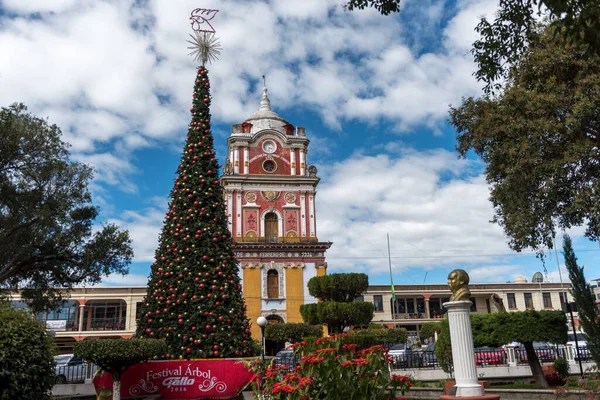 Solola Guatemala Noviembre 2017 Solola Town Cathedral Tree Downtown Guetemala — Foto de Stock