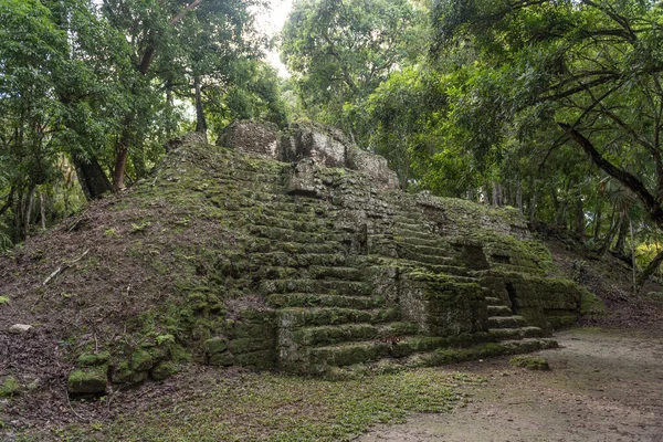 金字塔和提卡尔公园的圣殿危地马拉的视觉物体 有玛雅圣殿和礼仪上的破坏 Tikal是危地马拉北部热带雨林中的一个古老的玛雅城堡 — 图库照片