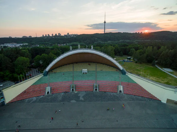 Vilnius Lithuanien Juni 2016 Vilnius Vingis Park Scen Med Solnedgång — Stockfoto