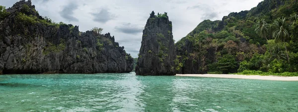 Spiaggia Vuota Nascosta Nido Palawan Molto Popolare Luogo Turistico Tour — Foto Stock