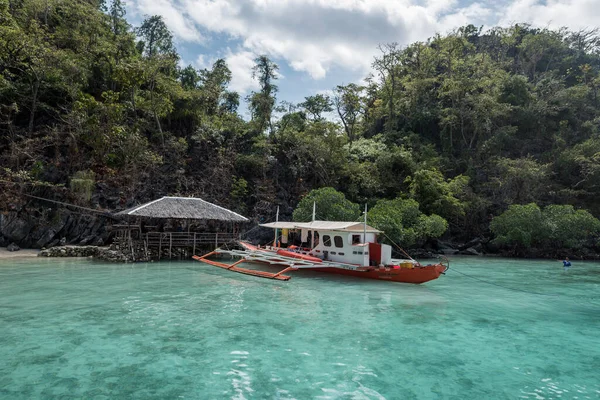 Stock image Atwayan Beach in Coron, Palawan, Philippines. Mountain and Sea in background. Tour A.