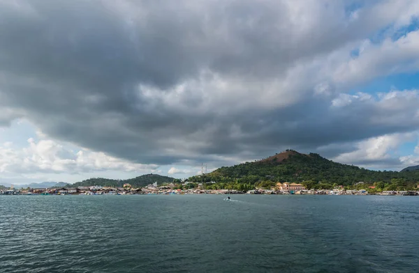 Coron Island Cloudy Sky Background Inglés Filipinas — Foto de Stock