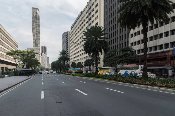Manila Philippines Февраля 2018 Года Cityscape Makati City Филиппины Пустая — стоковое фото