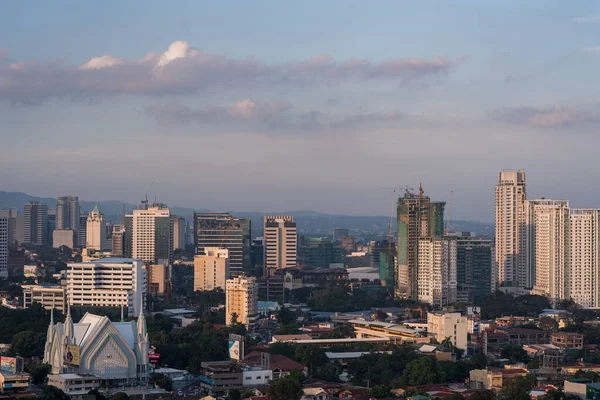 Cebu Filippiner Ruari 2018 Cebu Stadsbild Med Skyskrapa Bakgrunden — Stockfoto