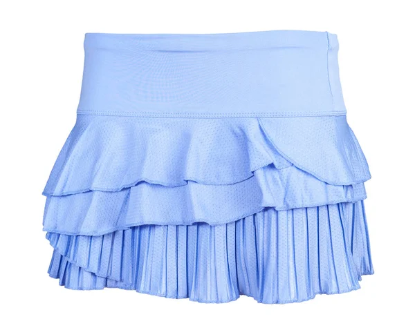 Falda Tenis Azul Aislada Sobre Fondo Blanco Vista Frontal —  Fotos de Stock