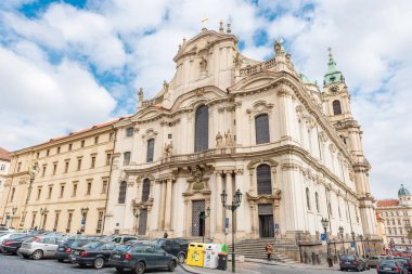 PRAG, CZECH - 11 Mart 2016: Çek Cumhuriyeti Prag 'daki St. Nicholas Kilisesi.