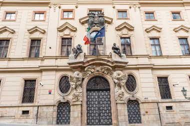 PRAG, CZECH - 11 Mart 2016: Çek Cumhuriyeti 'nin Prag Büyükelçiliği.