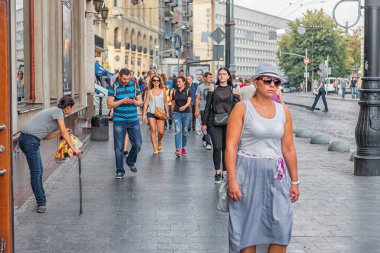 LVIV, UKRAINE - 09 Eylül 2016: Ukrayna 'daki Lviv City. Şehir ve İnsanlar.