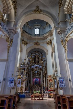 LVIV, UKRAINE - 12 Eylül 2016: Lviv City with St. George 's Cathedral Interior.
