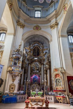 LVIV, UKRAINE - 12 Eylül 2016: Lviv City with St. George 's Cathedral Interior