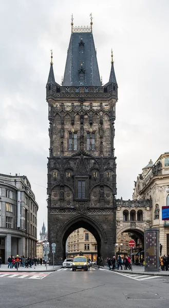 Prague Czech March 2016 Powder Tower Powder Gate Prague Czech — Stock Photo, Image