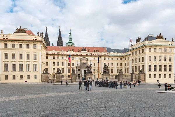Прага Чех Марта 2016 Вход Пражский Замок Чехия — стоковое фото