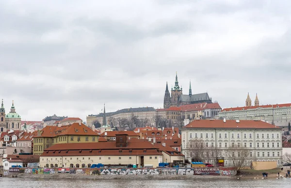 Prague Czech Março 2016 Cityscape Praga Com Catedral São Vito — Fotografia de Stock