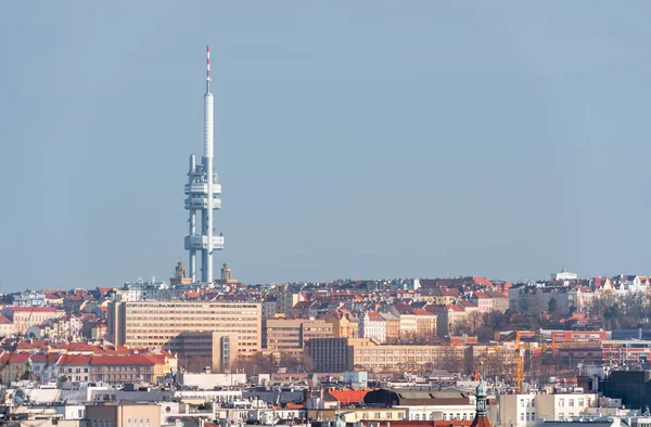 stock image Prague Cityscape with TV Tower in Background