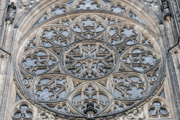 Prague Czech Março 2016 Vitus Cathedral Ornament Elemento Arquitectura — Fotografia de Stock