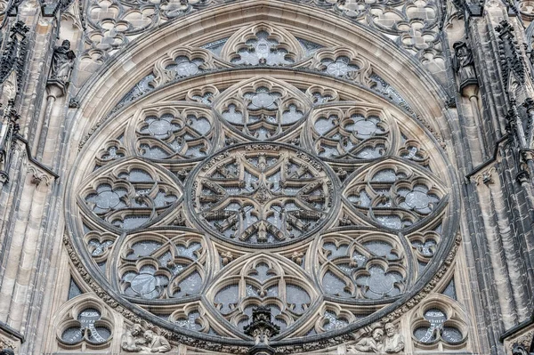 Prague Tchèque Mars 2016 Ornement Cathédrale Saint Vitus Élément Architectural — Photo