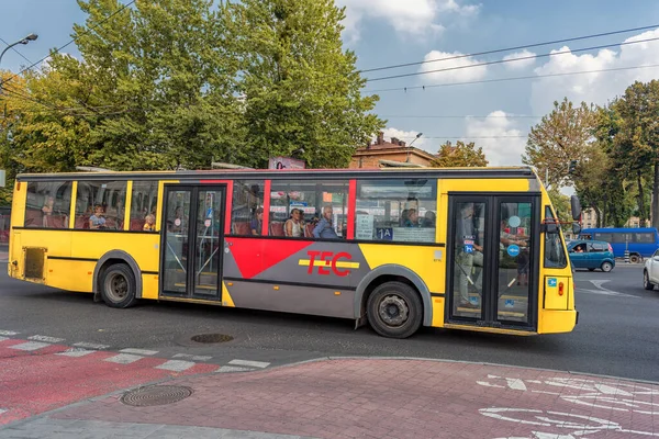Lviv Ucrânia Setembro 2016 Transporte Público Lviv Ônibus Local Ucrânia — Fotografia de Stock