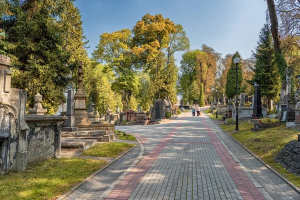 Lviv Ukrajina Září 2016 Lvov City Lychakivský Hřbitov Pamětihodnosti — Stock fotografie