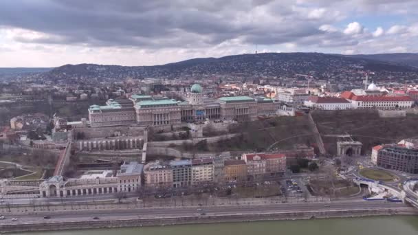 Zamek Buda Budapeszcie Węgry Pałac Dla Węgierskiej Galerii Narodowej Prezentuje — Wideo stockowe