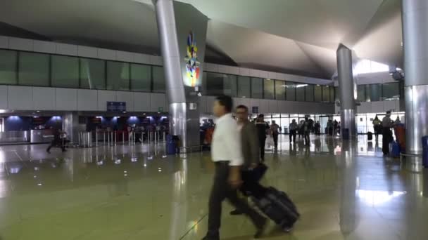 Internationale Luchthaven Aurora Guatemala Vertrek Met Passagiers Mensen — Stockvideo