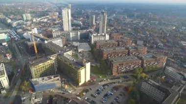 Eindhoven PSV Stadyumu, Eindhoven, Hollanda. Drone Bakış Açısı.