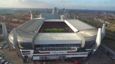 Eindhoven PSV Stadyumu, Eindhoven, Hollanda. Drone Bakış Açısı.