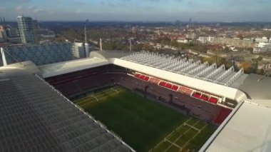 Eindhoven PSV Stadyumu, Eindhoven, Hollanda. Drone Bakış Açısı.