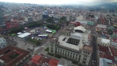 Guatemala Şehri Şehri. Hava görüntüsü. Drone bakış açısı. Guatemala