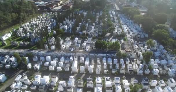 Temető Antigua Városban Guatemalában Drónnézőpont — Stock videók