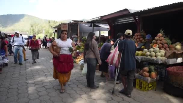 Δημόσια Αγορά Στην Αντίγκουα Γουατεμάλα — Αρχείο Βίντεο