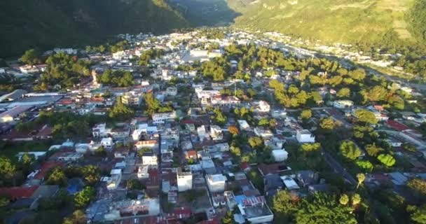 Jezioro Atitlan Gwatemali Miasto Panajachel Tle Łodzie Jachty Tle Punkt — Wideo stockowe