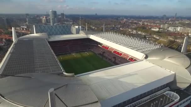 Eindhoven Psv Voetbalstadion Eindhoven Nederland Drone Gezichtspunt — Stockvideo